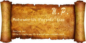 Mehrwerth Perpétua névjegykártya
